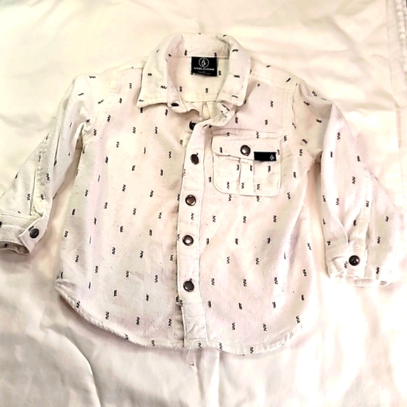 Volcom flannel dress shirt with button snaps, 2T - Picture 1 of 2